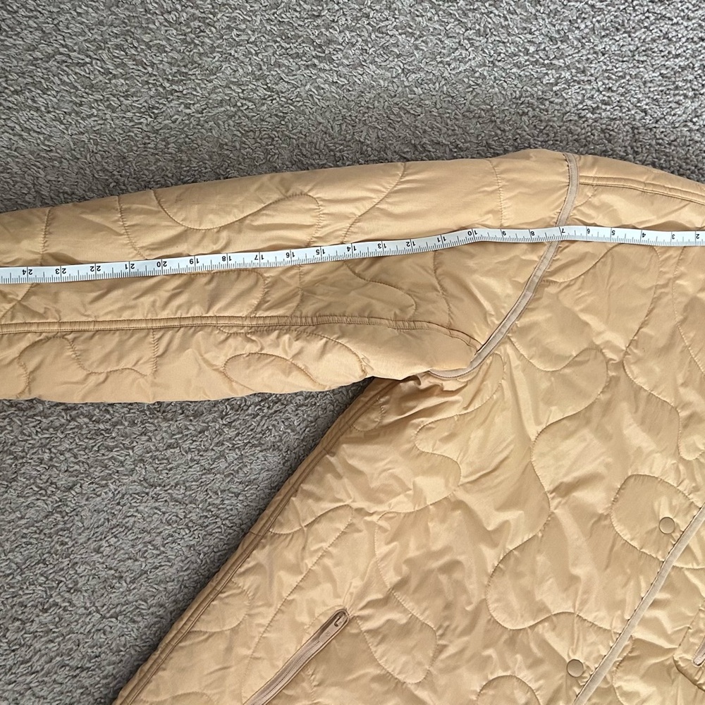 Lululemon Insulated Quilted Long Bomber- Heather Pecan Tan - Picture 8 of 11